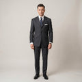 Pierre Cardin Men 50 40 Blazer Gray Striped Wool Single Breasted Jacket
