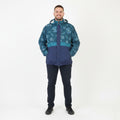 Jeantex Men 54/56 XL Jacket Green Nylon Waterproof Hidden Hood Vintage Zip Up Top
