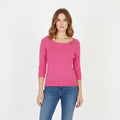 Lauren Ralph Lauren Women S Jumper Pink Cotton Cable Knit Sweet Sweater