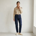 Bershka Women M (S) Jacket Beige Cropped Cotton Snap Pockets Sport Top