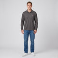 Reebok NFL Men XL Polo Shirt Grey Long Sleeve Houston Texans NFL Top