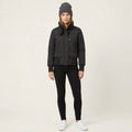 Levi's Women L (M) Jacket Black Nylon Padded Cropped Full Zipper Quilted Top