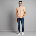 Fred Perry Men XL Shirt Peach 100% Cotton Vintage Classic Short Sleeve Top