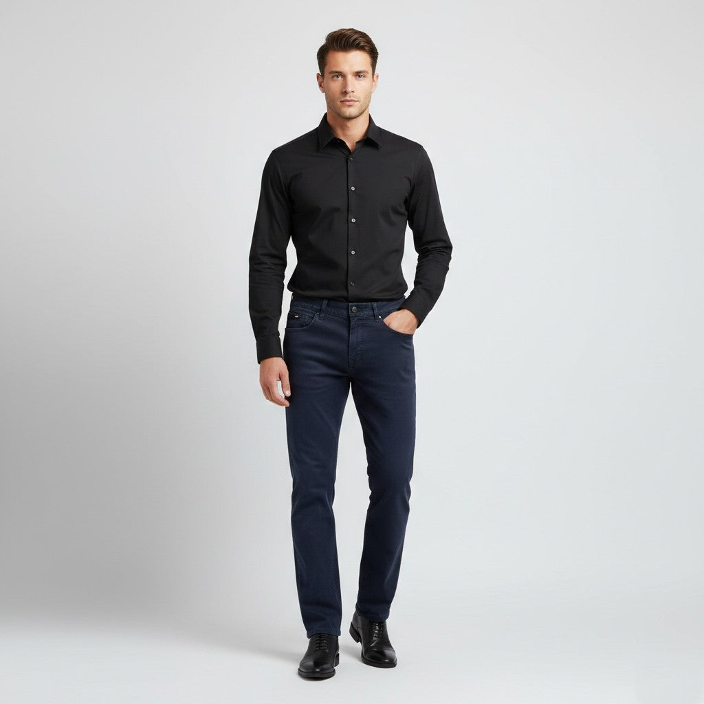 MAC Jeans Donna 42 Pantaloni Jeans Cotone Pantaloni Melanie Denim Blu Scuro