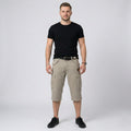 Plusminus By Chiemsee Men XL Shorts Beige Cotton Cargo Combat Embroidered