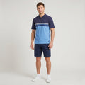 Adidas Men M Polo Shirt Navy Blue Cotton Vintage 00' Zip Neck Sportswear Top