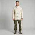 Camel Active Men 54 L Jacket Cream Lightweight Cotton Full Zipper Technical Top