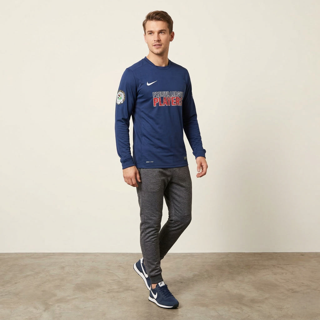 Nike Men S Shirt Navy Premier League Players Long Sleeve Footballers Association Top