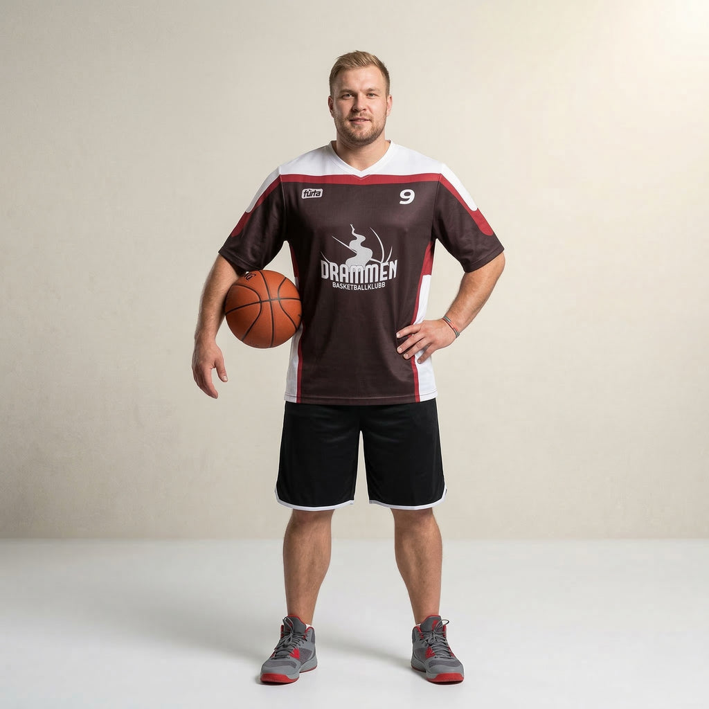 Tuta Drammen Men XXL Shirt Black Basketballkubb #9 Vintage Jersey Top