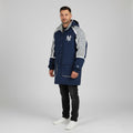 STARTER New York Yankees Men M Jacket Navy Puffer Hood Zip Up NY Vintage Parka