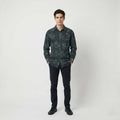 Lee Men S Casual Shirt Navy Denim Cotton USA Stars Printed Alliente Trails Long Sleeve Top