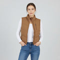 New Joules Women 10 S Vest Gilet Brown Bodywarmer Full Zipper Baltic Top