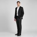 Lambretta Men 40 102 Blazer Black Wool Striped Single Breasted Classic Jacket
