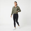 Levi's Red Lab Women S Jacket Green Hooded Full Zipper Lightweight Top
