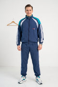 Autentic Sport Men XXL Jacket Retro 90s Blue Tennis Sportswear Active Track Top