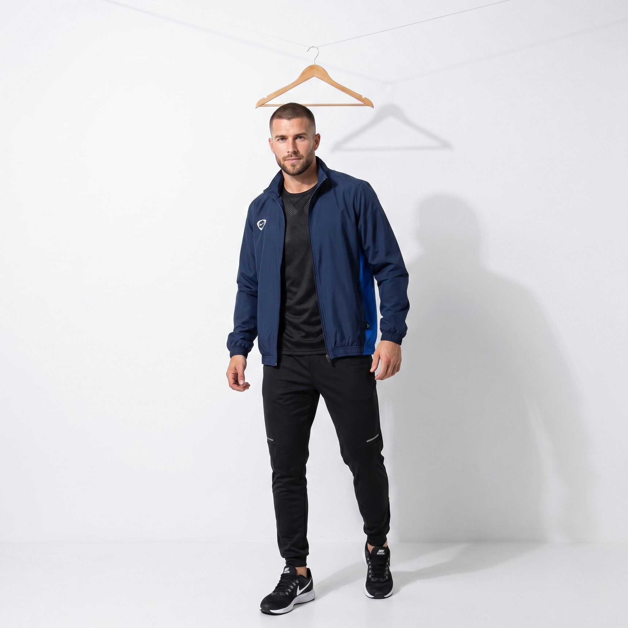 Nike Men M 178  Jacket Navy Training Full Zipper Sportswear Lightweight Track Top