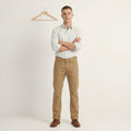 Polo Ralph Lauren Men 30 Trousers Brown Cotton Plain Vintage Straight Leg Pants