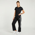 Adidas Women 12 M Sweatpants Black Vintage Sportswear Straight Run Pants