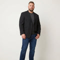Stonebridge Men 50 Blazer Black Striped Single Breasted Vintage Jacket