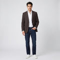 Studio Milano Men 50 42 Blazer Brown Striped Shoulder Pads Jacket