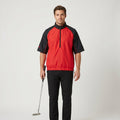PING Collection Men L Golf Jacket Short Sleeve Red Full Zipper Bomber Top Activewear