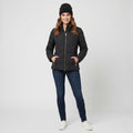 Luhta Woman 40 L Jacket Black Ski Padded Full Zipper Outdoor Pockets Vintage Top