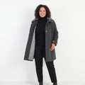 Vintage Women 44 18 Coat Grey Wool Cashmere Blend By Nesi Full Zipper Overcoat