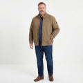 Joules Men XXL Jacket Vintage Brown Full Zipper Pockets Cotton Top