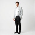SIR di Lucci Men 55 42 Blazer Grey Check Wool Linen Detailed Single Breasted Jacket