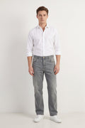 Gucci Jeans Men 36 Trousers Gray Cotton Stretch Soft Straight Classic Pants