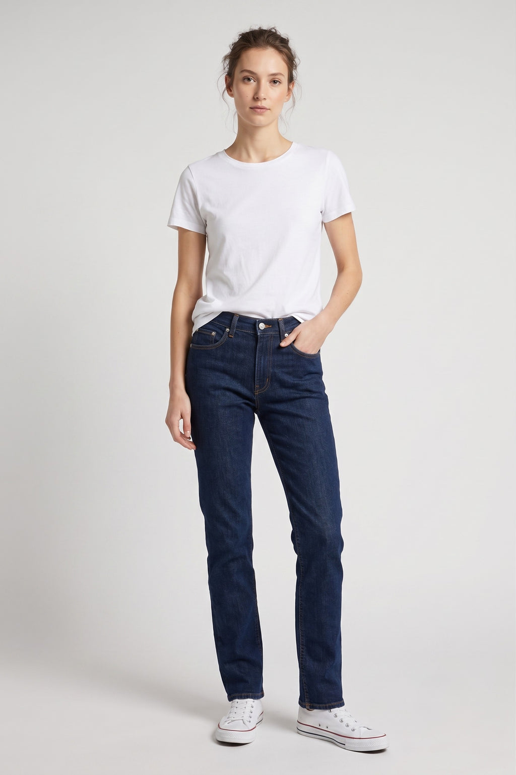 Polo Jeans Co.Ralph Lauren Women 36 W6 L33 Trousers Denim Navy Cotton Vintage Pants