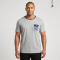 Saint Jude Men XL Shirt Grey Crew Neck 100% Cotton One Pocket Top