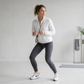 Nike Woman M Jacket White Outwear Sport Running Long Sleeve Collar Full Double Zipper Top