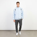 Adidas Men M Jacket Light Blue Sportswear Vtg Full Zipper Pockets Vintage 3 Stripes Outwear Top