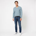 Polo by Ralph Lauren Men L Jumper Green Blue 100% Cotton V Neck Sweater