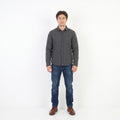 Allsaints Men S Jacket Charcoal Snap Bottoms Padded Collar Wool Vintage Top