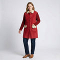 Risensun Woman L Jacket Red Padded Collar Bottoms Pockets Vintage Sweater  Jacket Top