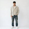 Bugatti Sport Men 48 S Bomber Jacket Beige Cotton Vintage Full Zipper Harrington