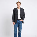 Hugo Boss Men 52 42 Blazer Navy Striped Wool Carlo Basrbera Italy Vintage Jacket