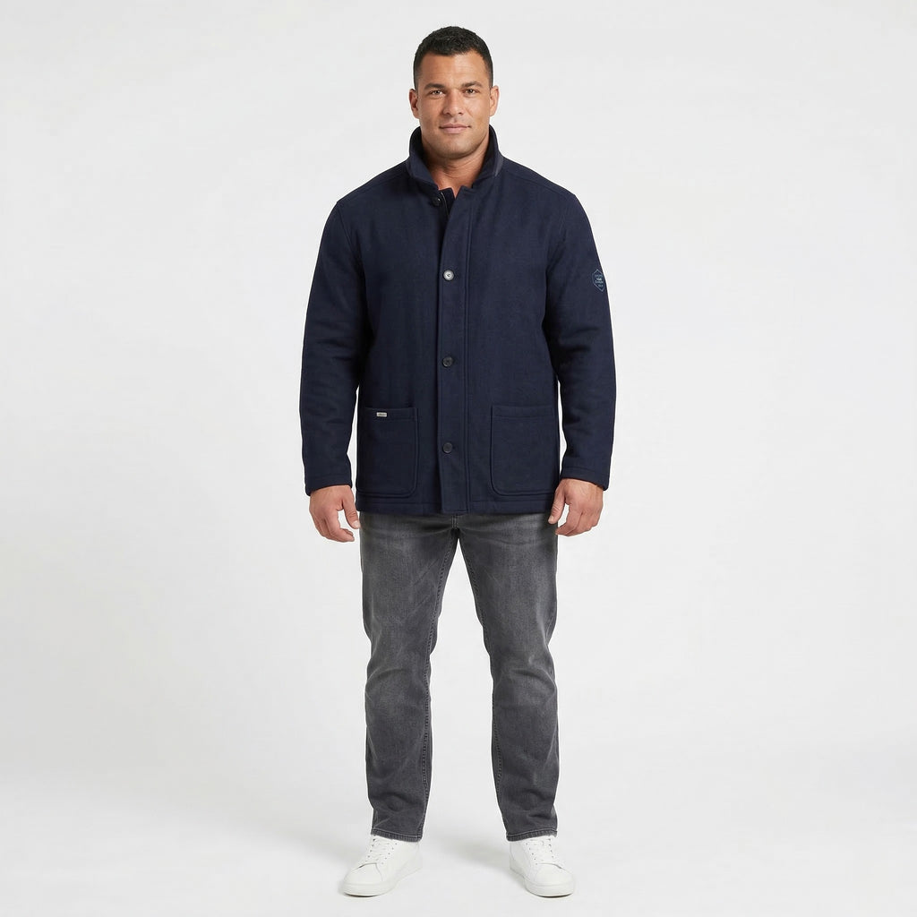 Head Men XL Jacket Navy Wool Blend Vintage Classic Full Zipper Casual Top
