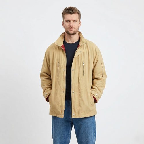 Bugatti Gore-Tex Men 27 XL Jacket Camel Full Zipper Multi Pockets Classic Top