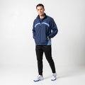 Umbro Men L Jacket Navy Sportswear Full Zipper Lightweight Mesh Lined Track Top