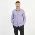 Paul Smith London Men 17.5 44 L Casual Shirt Purple Cotton Slim Fit Made in Italy Top