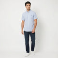 Polo By Ralph Lauren Men 16 40/41 L Casual Shirt Blue Striped Cotton Custom Fit Top