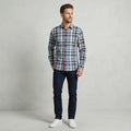 Robert Graham The Freshly Laundered Men M Casual Shirt Blue Check Cotton Top