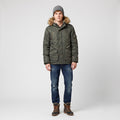 Sublevel Men L Jacket Green Paded Hooded Nylon Waterproof Outdoor Parka