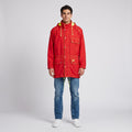 Helly Hansen Men L Jacket Red Outdoor Hooded Parka Full Zipper Sailing Top
