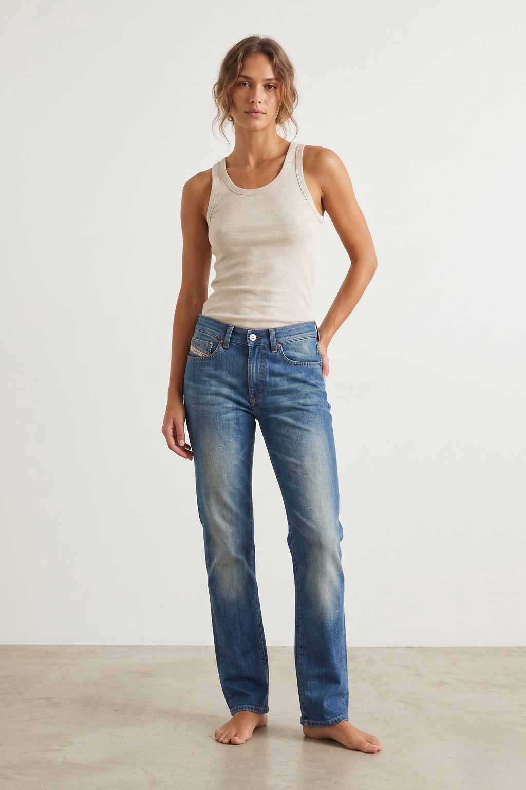 Diesel Industry Womens 26 Jeans Trousers Blue Cotton Regulated Pants Itay