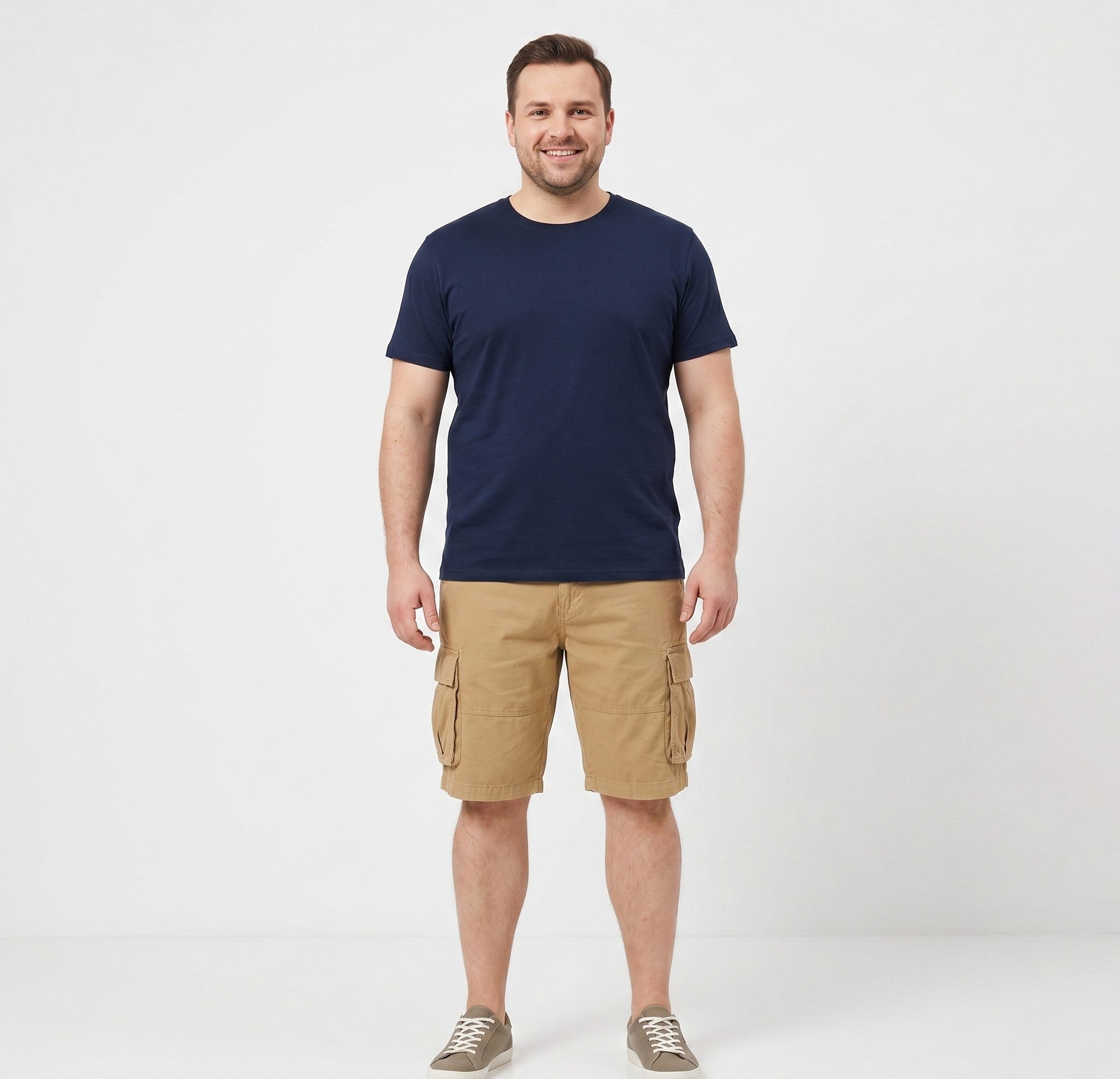 Timberland Men 36 Short Beige Linen Summer Pockets Retro Style Cargo Top