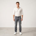 Santoria Tramarossa Men 30 Trousers Grey Leonardo Cotton Stertch Fit Skinny Pants